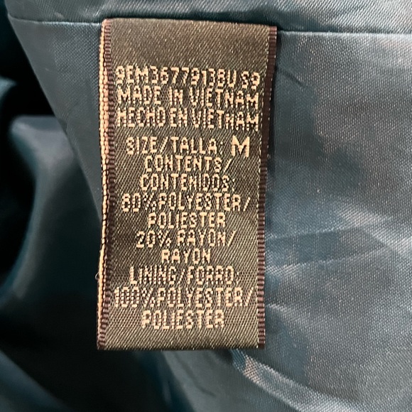 HARVE BENARD Teal Jacket w Wide Collar Sz M - Picture 3 of 4